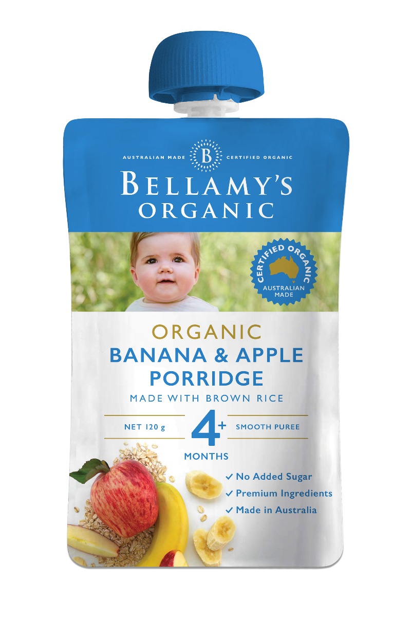 Bellamy's 貝拉米 嬰幼兒輔食有機香蕉蘋果麥片果泥 120g