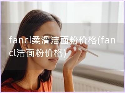 fancl柔滑潔面粉價格(fancl潔面粉價格)